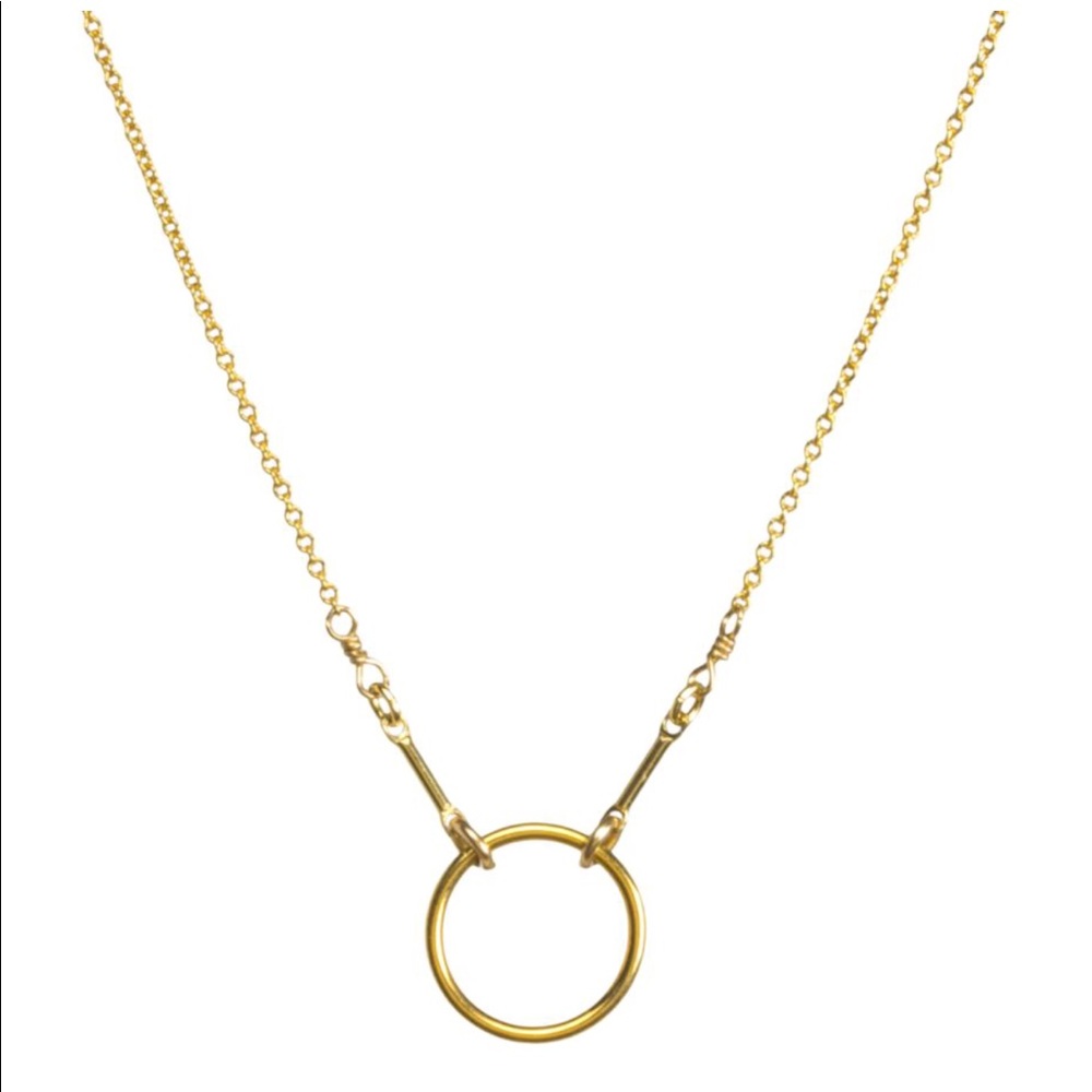 Dogeared Karma gold plated brass necklace